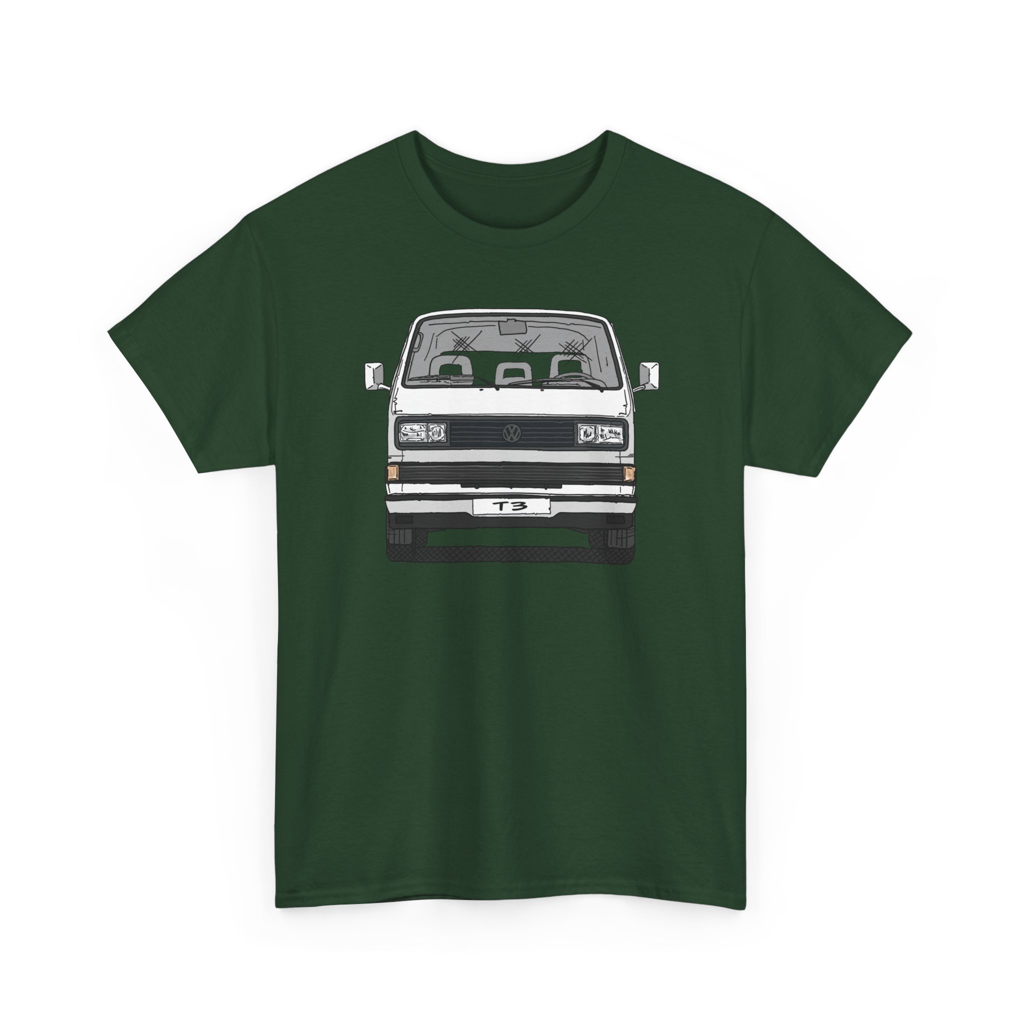 T-Shirt, VW T3, Bulli, VW Bus, Südafrika, Strichzeichnung, Weiß, mit Kennzeichen personalisierbar – Bild 11