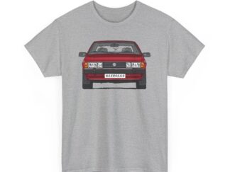 T-Shirt, VW SCIROCCO II, Strichzeichnung, Rot, Wunschkennzeichen möglich