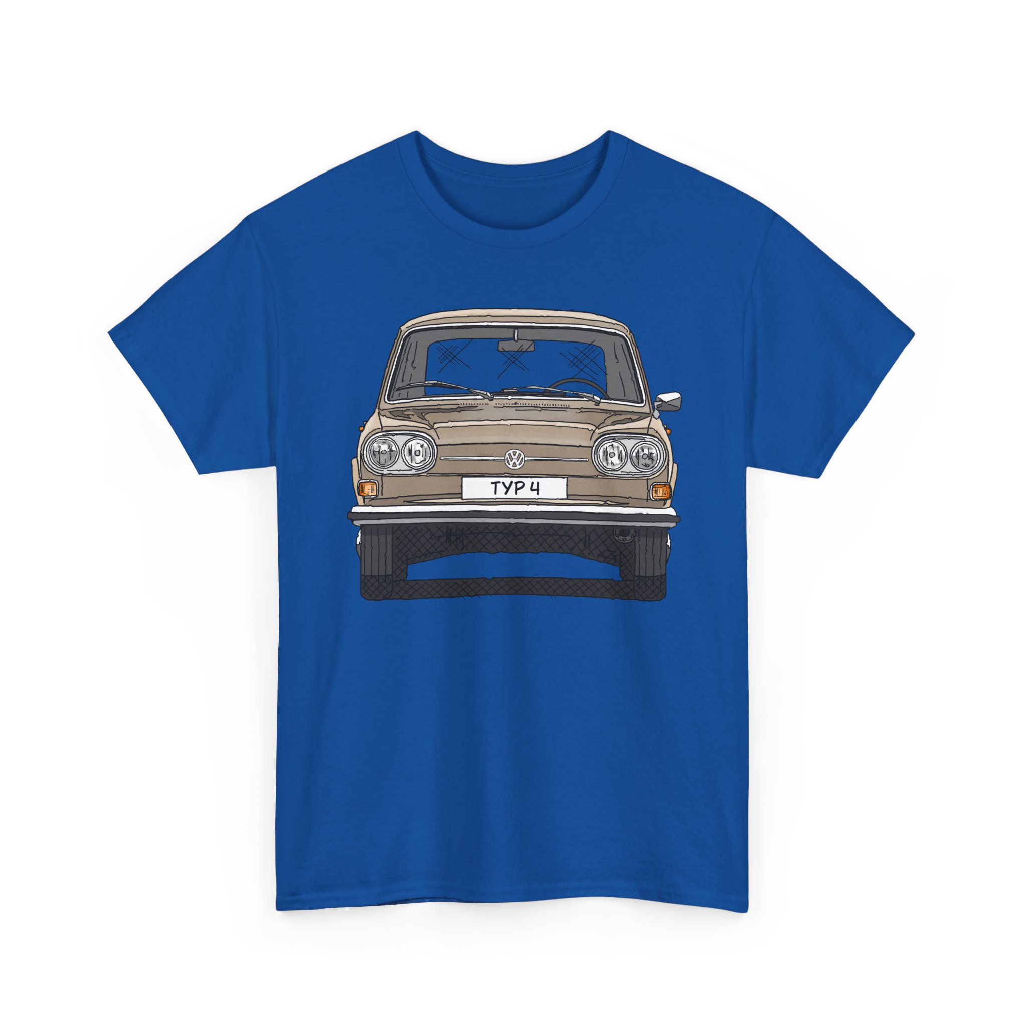 T-Shirt, VW Typ 4, 411, Strichzeichnung, Kansasbeige, eigenes Kennzeichen möglich – Bild 8