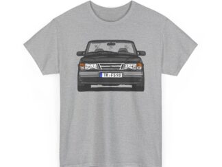 T-Shirt, Saab 900 Cabrio, Strichzeichnung, Schwarz, TR FS 93