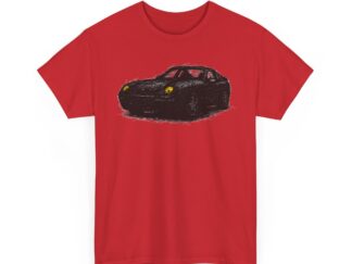T-Shirt, Porsche 968, Kritzel-Kratzel-Auto, feiner Druck