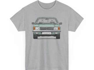 T-Shirt, Opel Commodore C, Strichzeichnung, Hellgrün, Wunsch-Kennzeichen möglich