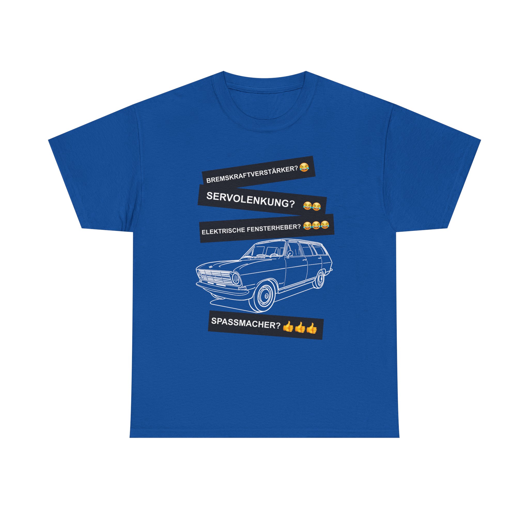 T-Shirt, Opel Kadett B Caravan, Weiß, Deutscher Text, Spaßmacher – Bild 21