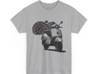 T-Shirt, Vespa GTS 300, Grau, Vmax mit Tacho