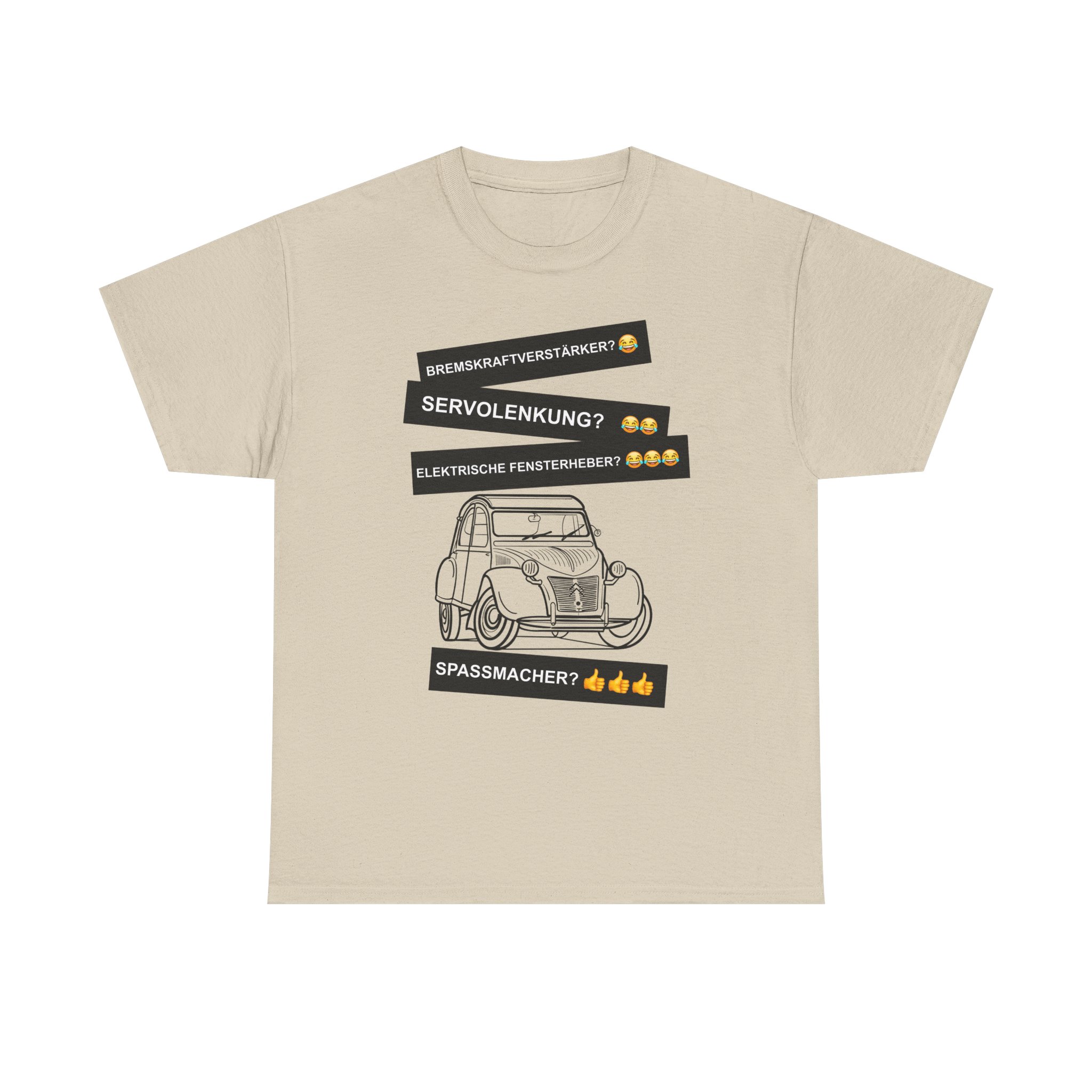 T-Shirt, Citroën 2CV, Ente, Schwarz, Deutscher Text, Spaßmacher – Bild 9