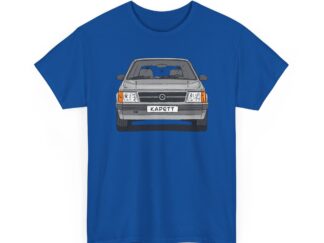T-Shirt, Opel Kadett D, Strichzeichnung, Silbergrau, mit Kennzeichen personalisierbar