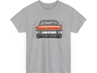 T-Shirt, Porsche 914, VW Porsche, Strichzeichnung, Orange, personalisierbar