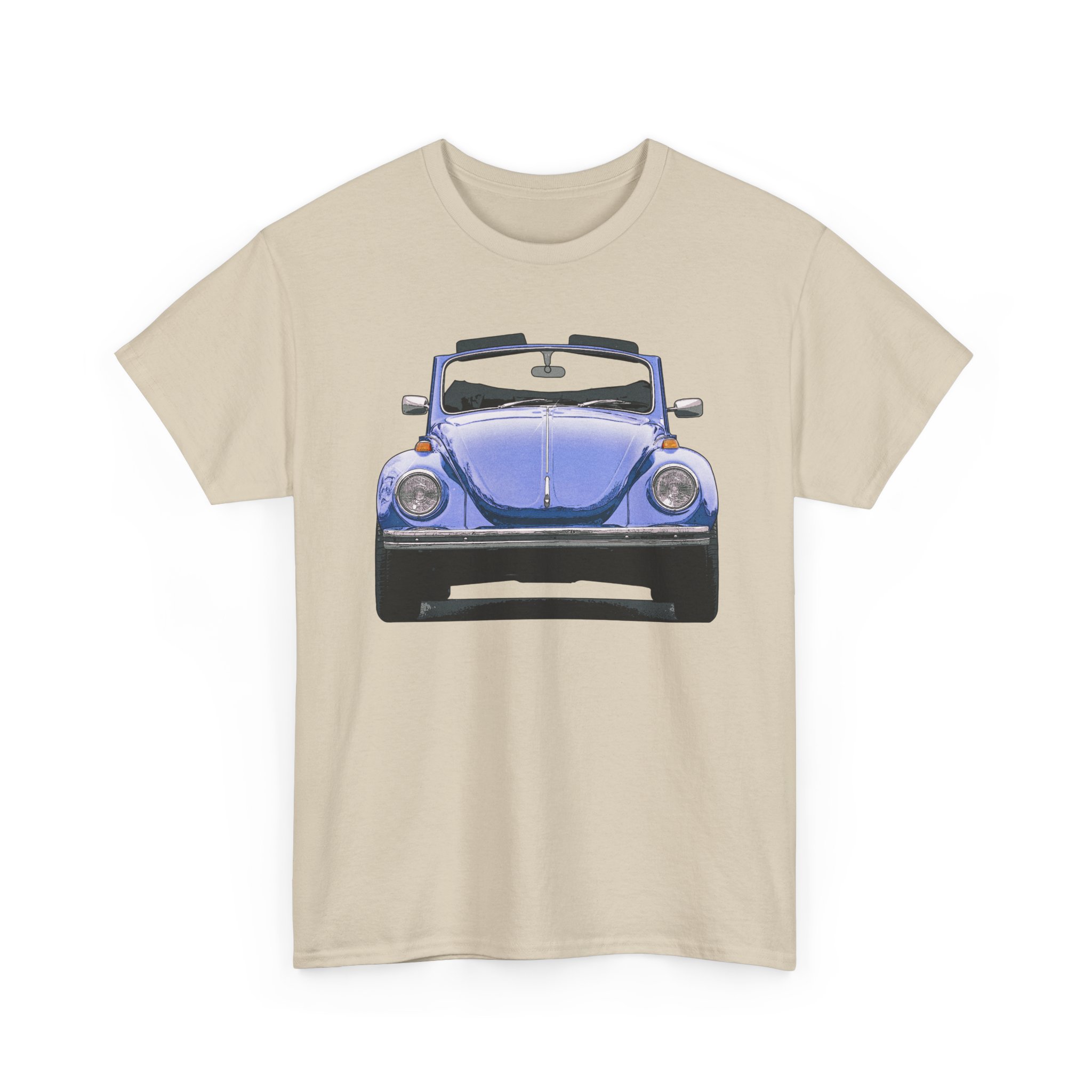 T-Shirt, VW Käfer Cabrio, 1302, Strichzeichnung, Blau, mit Kennzeichen personalisierbar – Bild 15