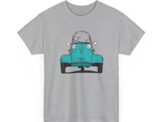 T-Shirt, Messerschmitt Kabinenroller, Strichzeichnung, Grün