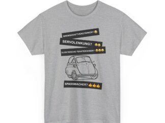 T-Shirt, BMW Isetta, Schwarz, Deutscher Text, Spaßmacher