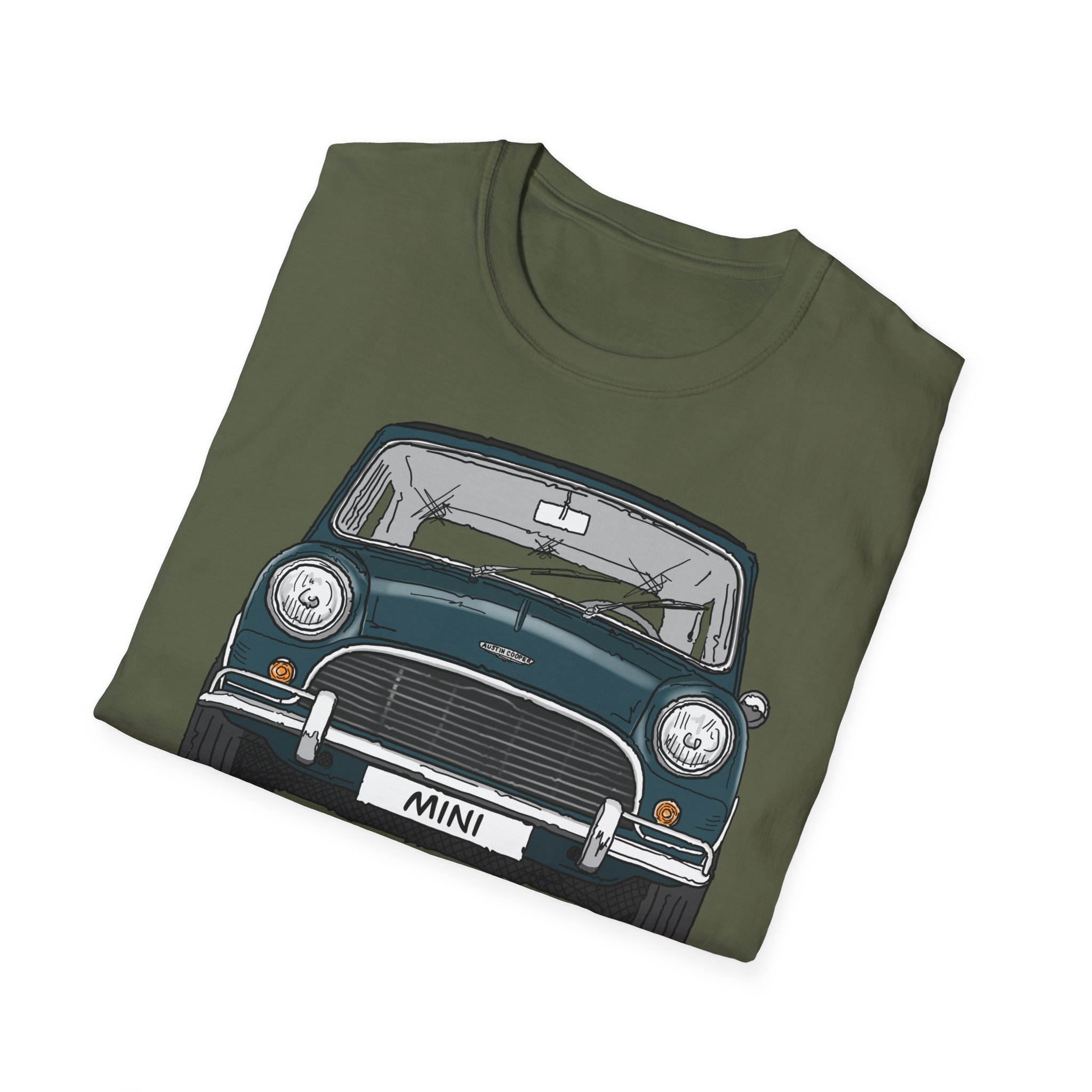 T-Shirt, Mini, Strichzeichnung, Grün, mit Kennzeichen personalisierbar – Bild 16