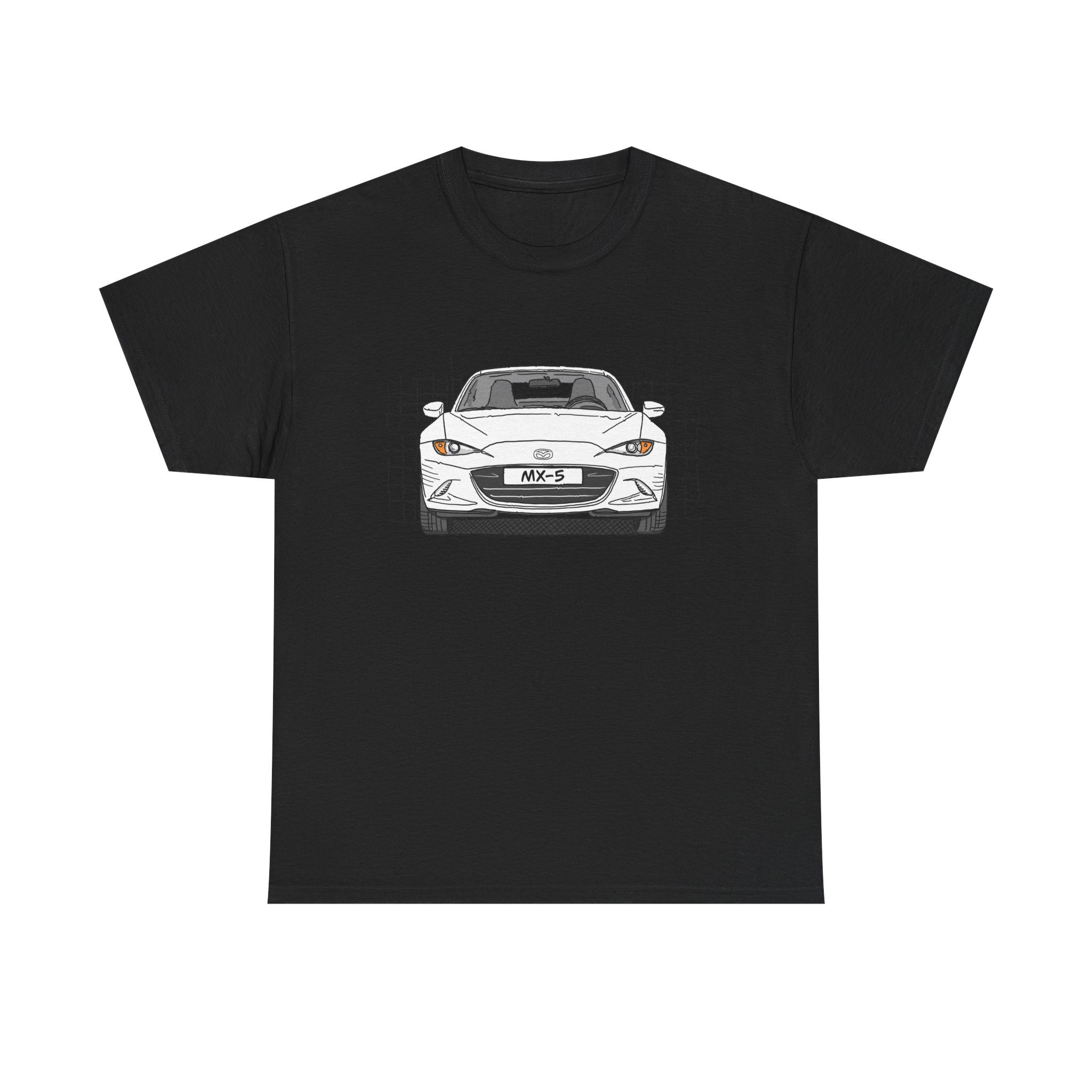 T-Shirt, Mazda MX-5 ND RF, Strichzeichnung, Weiß, beidseitig – Bild 37