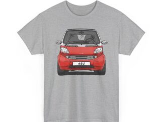 T-Shirt, Smart 450 Pre-FL, Strichzeichnung, Rot, eigenes Kennzeichen möglich