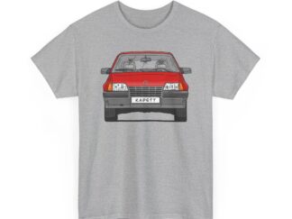 T-Shirt, Opel Kadett E, Strichzeichnung, Rot, Wunsch-Kennzeichen möglich