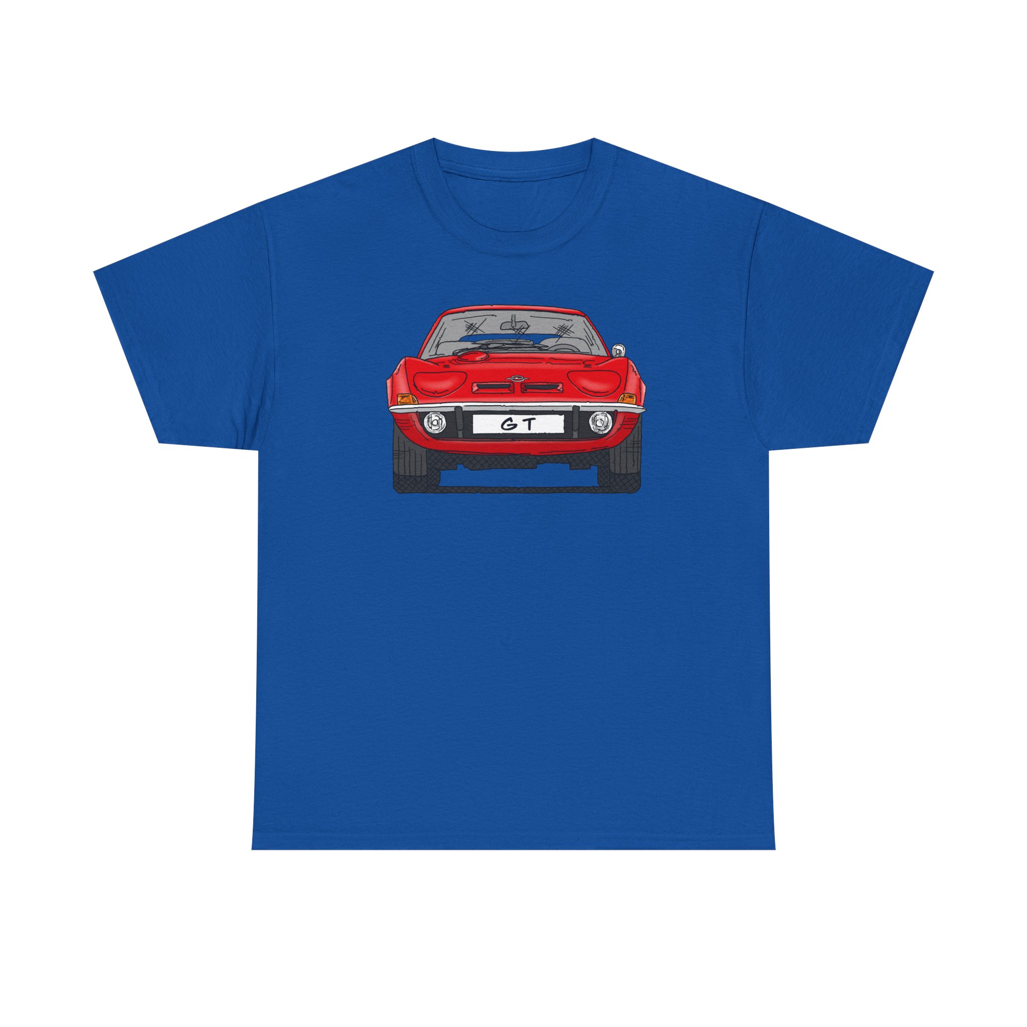 T-Shirt, Opel GT, Strichzeichnung, Rot, mit Kennzeichen personalisierbar – Bild 41