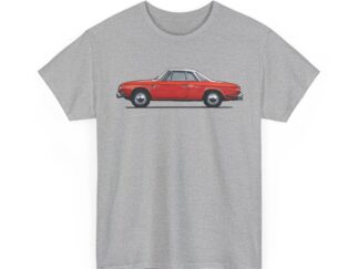 T-Shirt, Karmann Ghia Typ 34, Seitenansicht, Rot