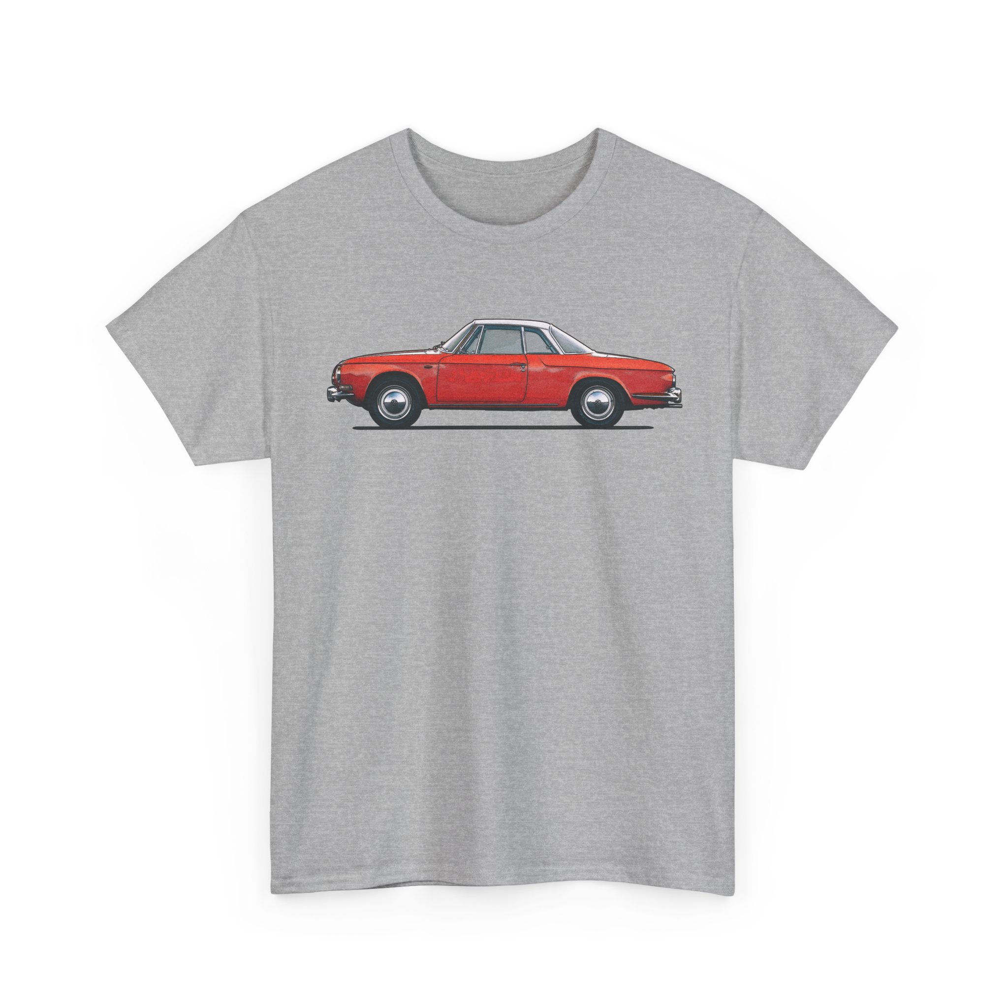 T-Shirt, Karmann Ghia Typ 34, Seitenansicht, Rot