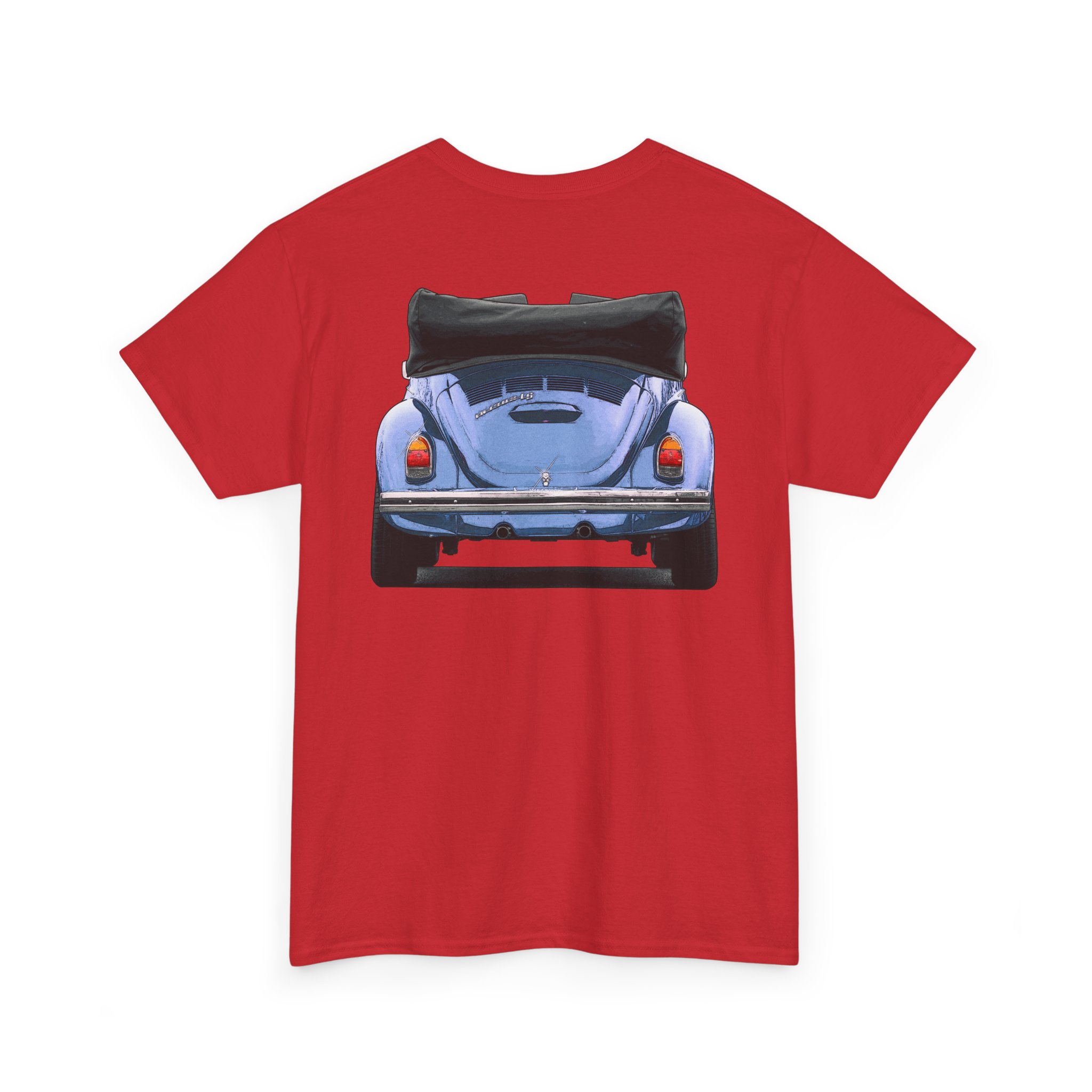 T-Shirt, VW Käfer Cabrio, 1302, Strichzeichnung, Blau, mit Kennzeichen personalisierbar – Bild 48