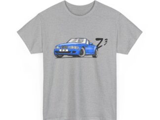 T-Shirt, BMW Z3, Strichzeichnung, Blau, personalisierbar