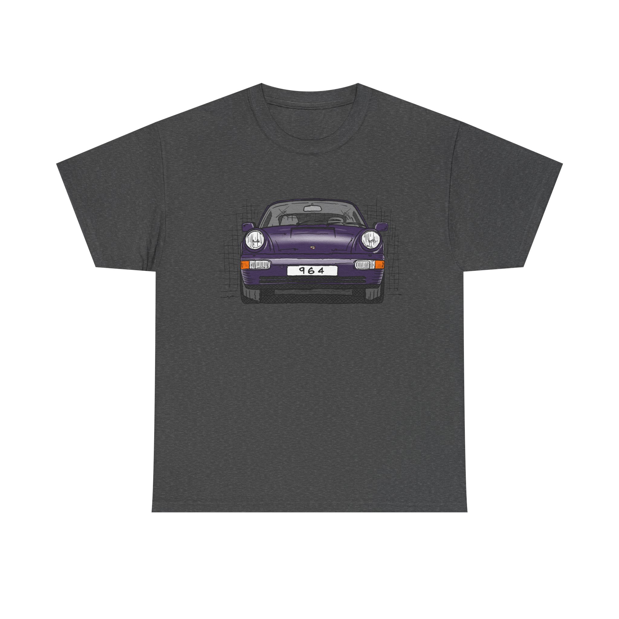 T-Shirt, Porsche 911, 964 Coupé, Strichzeichnung, Viola (30 Jahre Jubi), personalisierbar – Bild 21