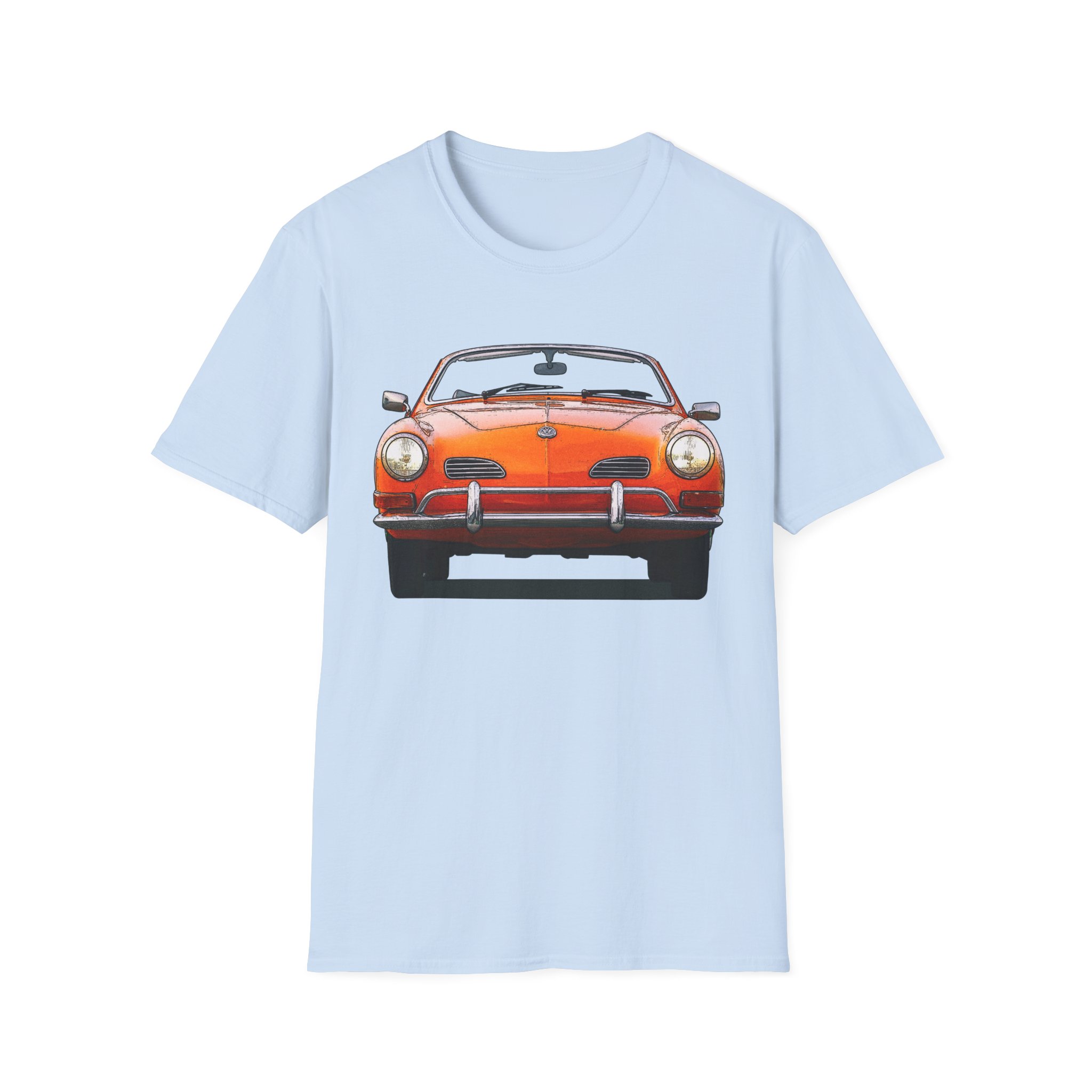 T-Shirt, Karmann-Ghia Typ14 Cabriolet, Orange, beidseitig bedruckt, mit Kennzeichen personalisierbar – Bild 17