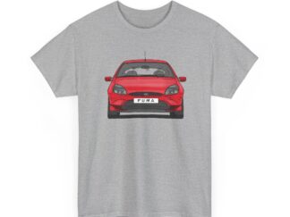 T-Shirt, Ford Puma, Strichzeichnung, Rot, Wunsch-Kennzeichen möglich