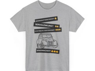 T-Shirt, Citroën 2CV, Ente, Schwarz, Deutscher Text, Spaßmacher