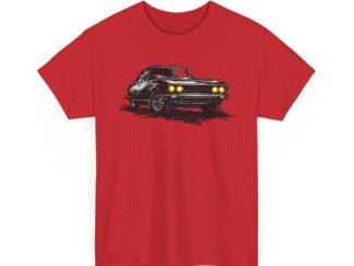 T-Shirt, Fiat Dino Coupe, Kritzel-Kratzel-Auto, großer feiner Druck