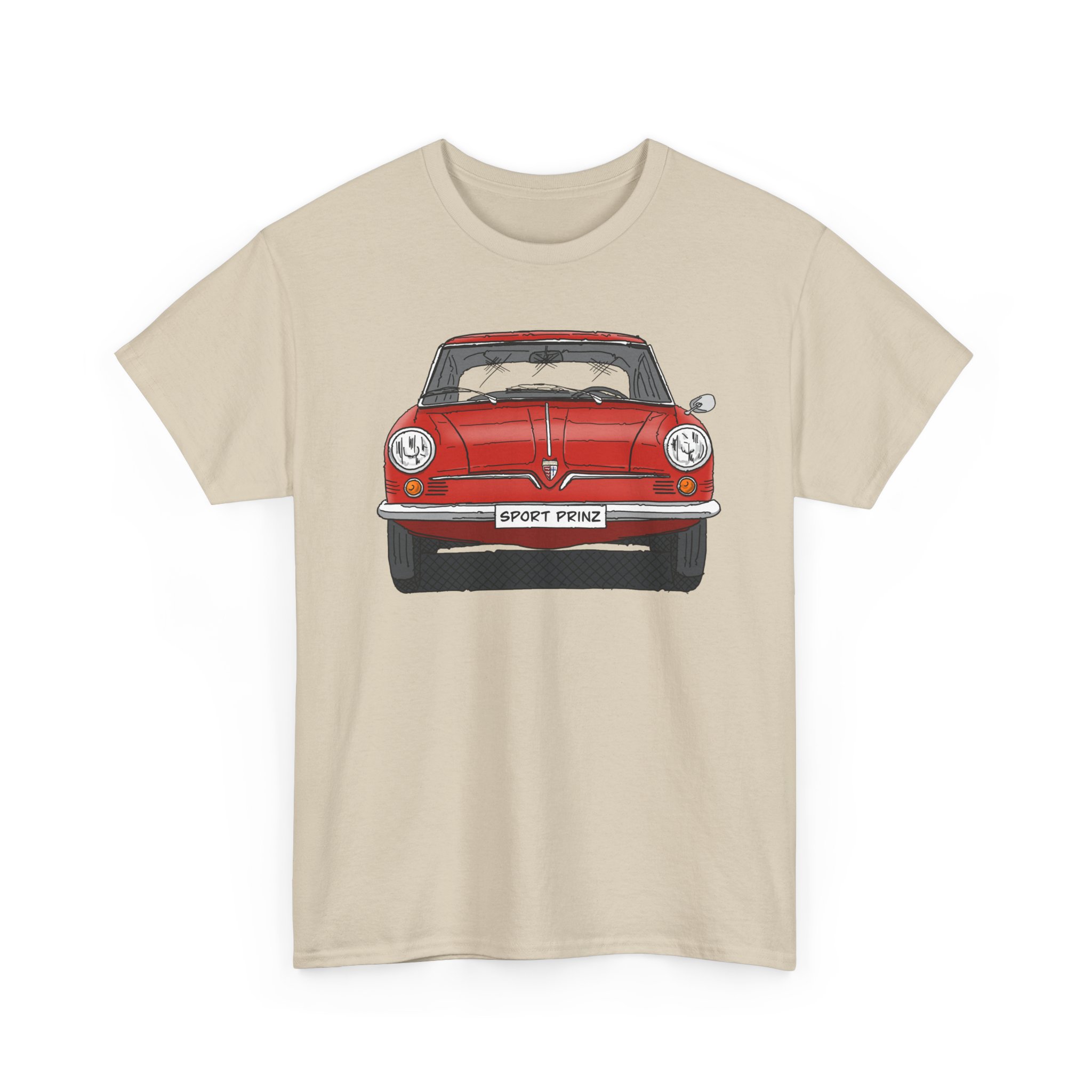 T-Shirt, NSU Sport Prinz, Strichzeichnung, Rot, mit Kennzeichen personalisierbar – Bild 47