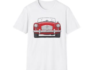 T-Shirt, MGA, Strichzeichnung, Rot, mit Kennzeichen personalisierbar