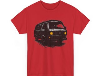 T-Shirt, VW Bus, T3, Bulli, Kritzel-Kratzel-Auto, feiner Druck