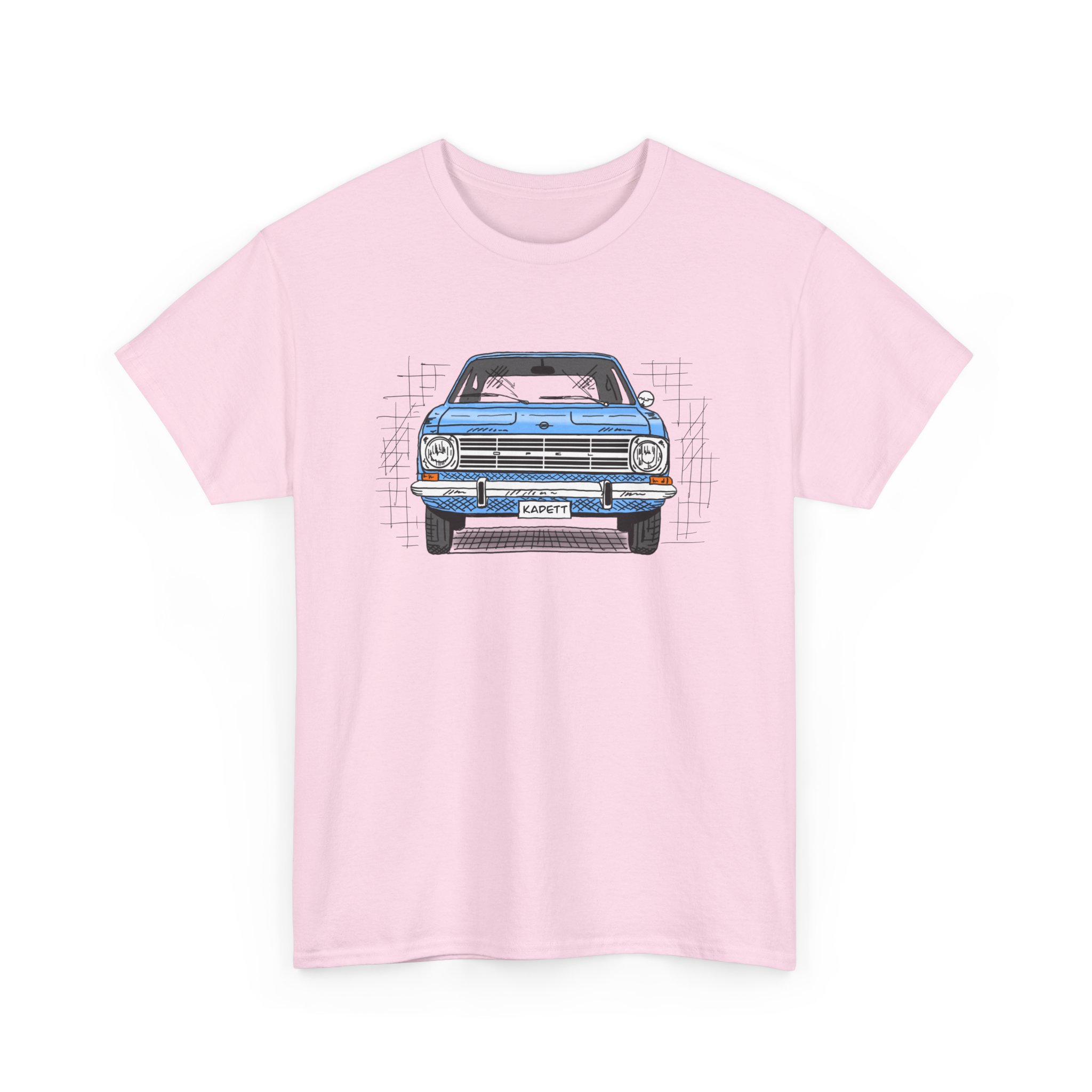 T-Shirt, Opel Kadett B, Strichzeichnung, Blau, personalisierbar – Bild 39