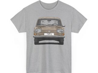 T-Shirt, VW Typ 4, 411, Strichzeichnung, Kansasbeige, eigenes Kennzeichen möglich