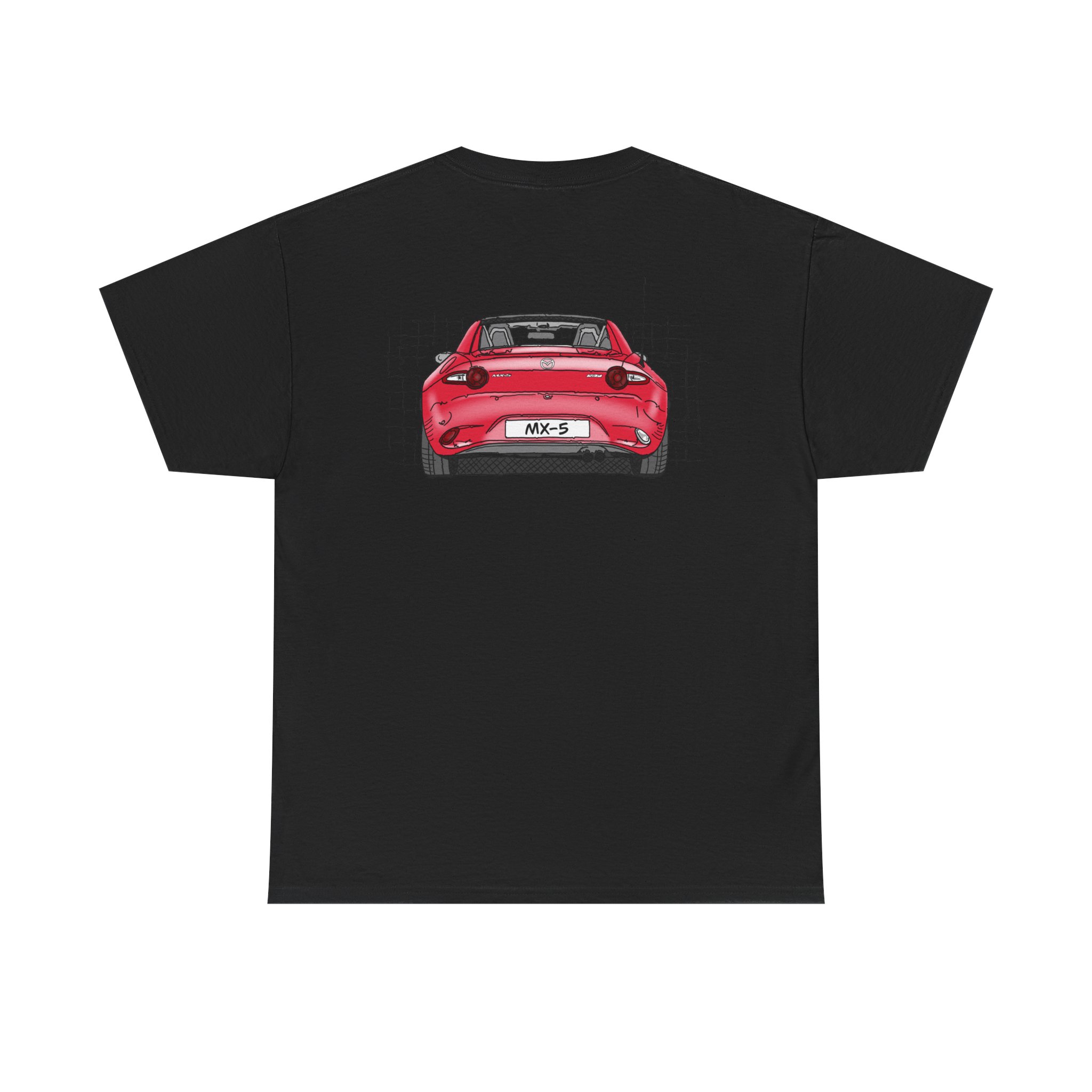 T-Shirt, Mazda MX-5 ND RF, Strichzeichnung, Rot, beidseitig – Bild 38