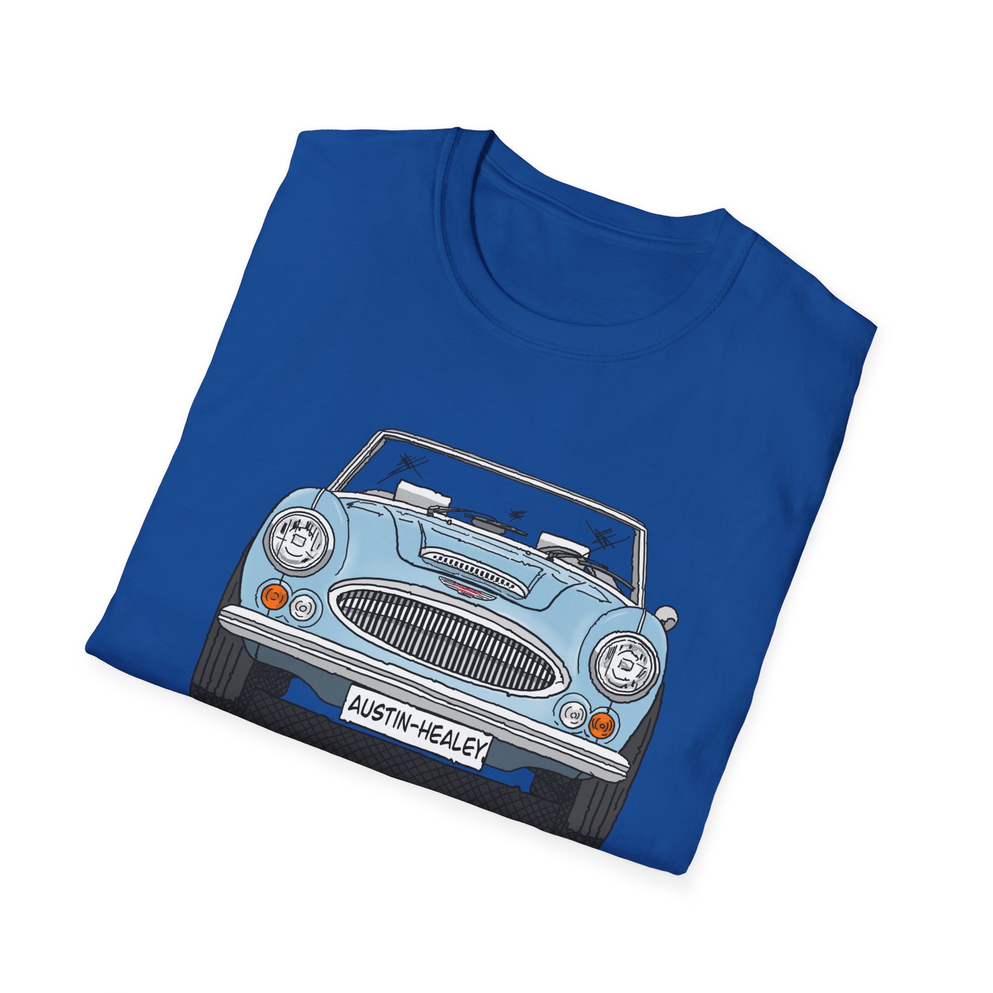 T-Shirt, Austin-Healey 3000, Strichzeichnung, Eisblau, personalisierbar – Bild 28