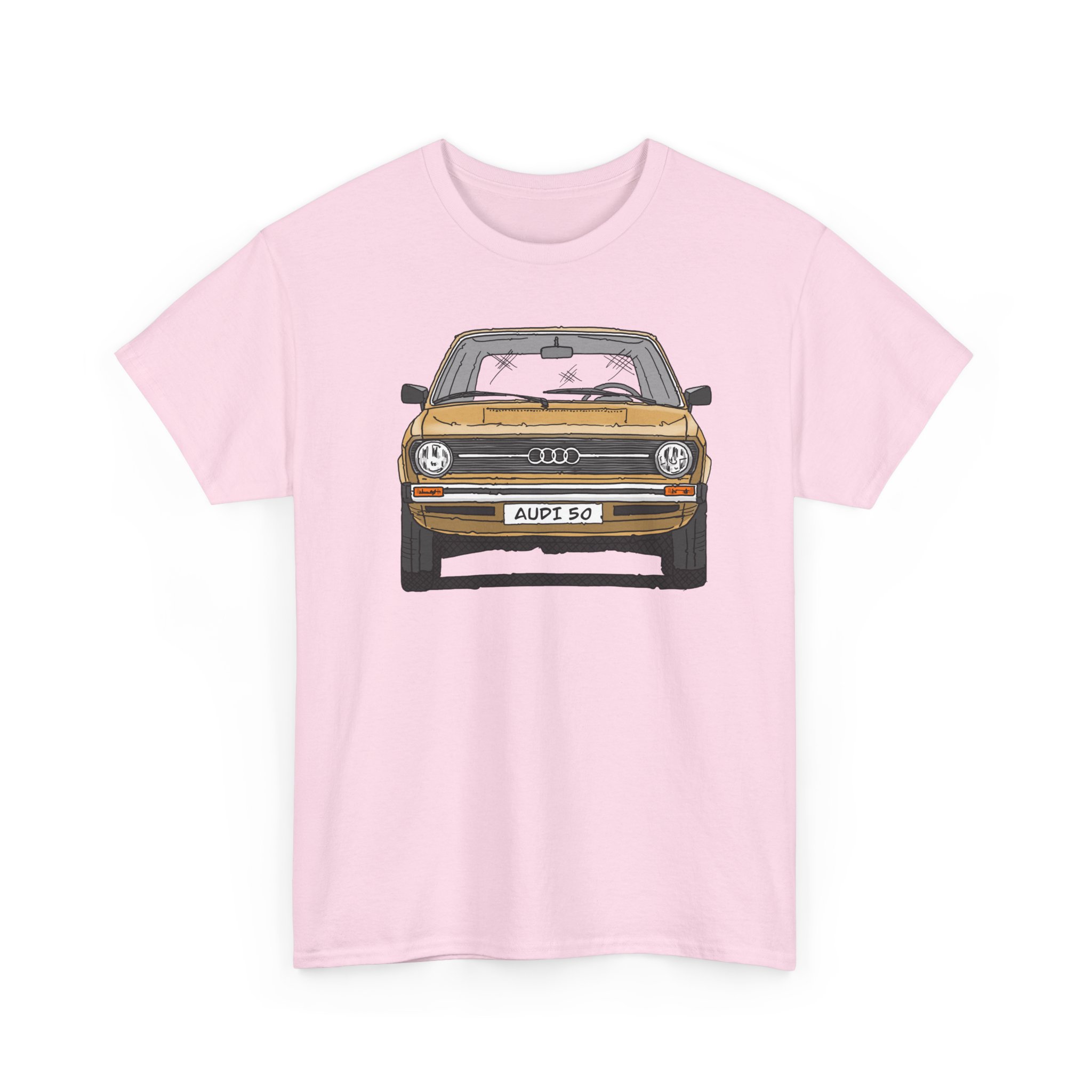 T-Shirt, Audi 50, Strichzeichnung, Hellas, 2 Außenspiegel, mit Kennzeichen personalisierbar – Bild 63