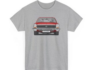T-Shirt, Opel Diplomat B, Strichzeichnung, Rot, mit Kennzeichen personalisierbar