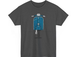T-Shirt, Vespa Super Sport, Vespa 180 SS, Blau, Strichzeichnung