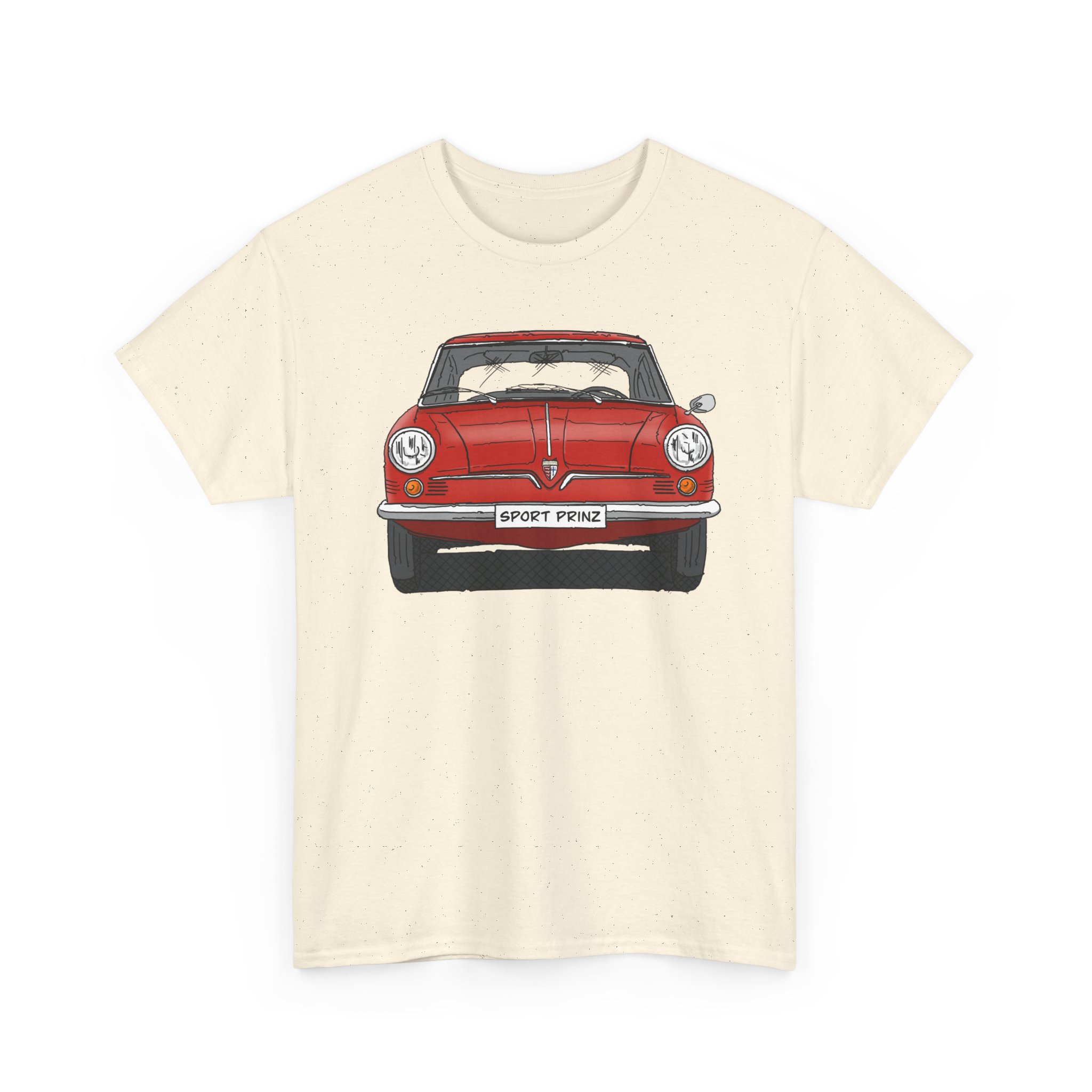 T-Shirt, NSU Sport Prinz, Strichzeichnung, Rot, mit Kennzeichen personalisierbar – Bild 27