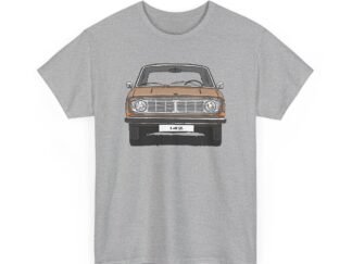 T-Shirt, Volvo 140/142, Strichzeichnung, Gold, Wunschkennzeichen möglich