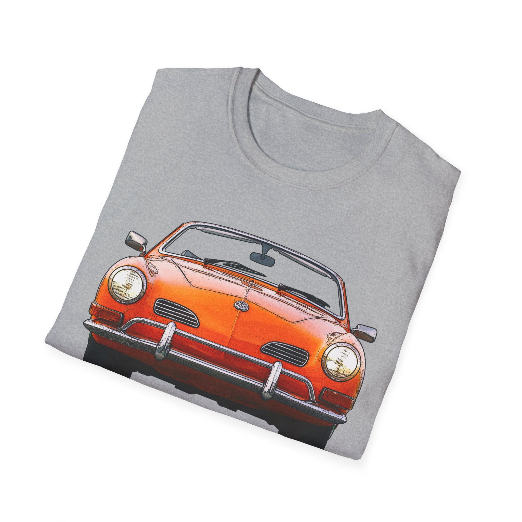 T-Shirt, Karmann-Ghia Typ14 Cabriolet, Orange, beidseitig bedruckt, mit Kennzeichen personalisierbar – Bild 12
