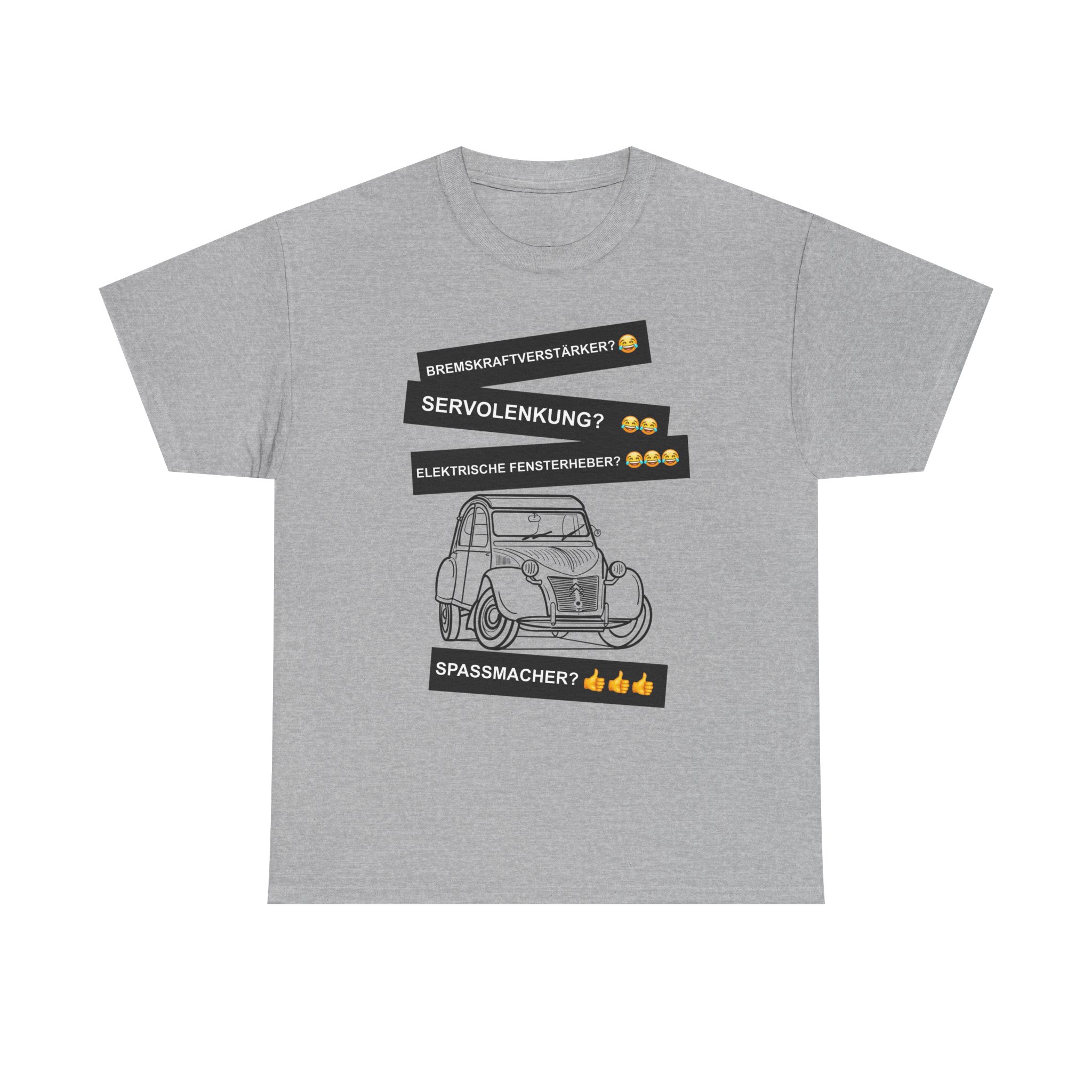 T-Shirt, Citroën 2CV, Ente, Schwarz, Deutscher Text, Spaßmacher – Bild 2