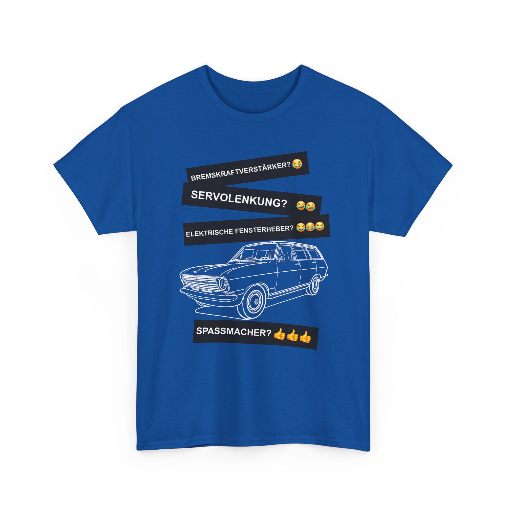 T-Shirt, Opel Kadett B Caravan, Weiß, Deutscher Text, Spaßmacher – Bild 23