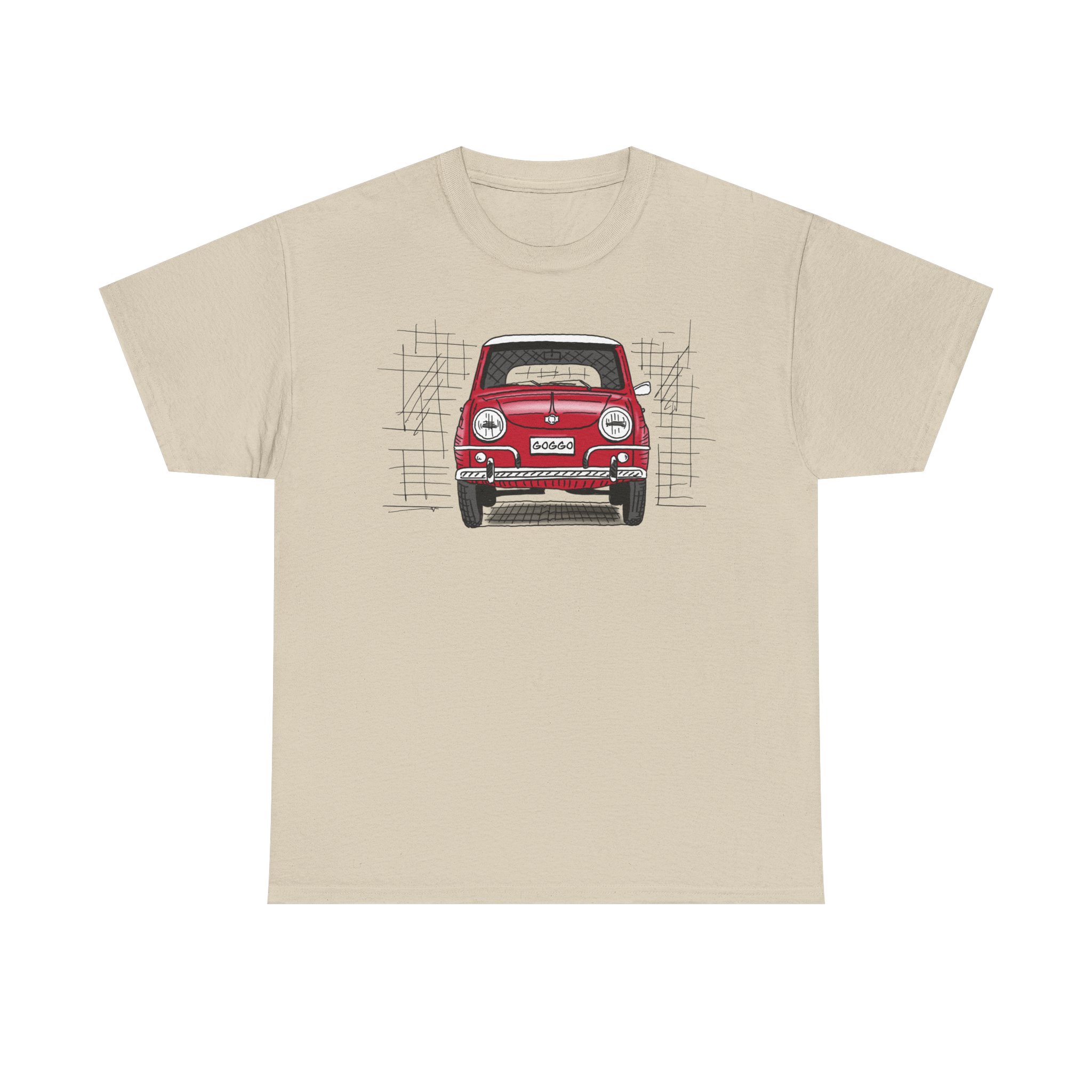 T-Shirt, Goggo, Strichzeichnung, Rot, personalisierbar – Bild 13