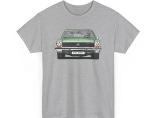 T-Shirt, Opel Diplomat B, Strichzeichnung, Grün, mit Kennzeichen personalisierbar
