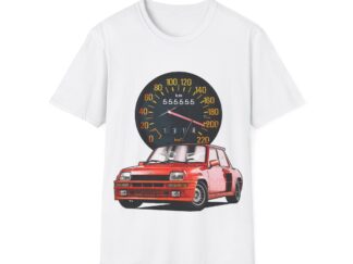 T-Shirt, Renault 5 Turbo, Rot, Vmax mit Tacho