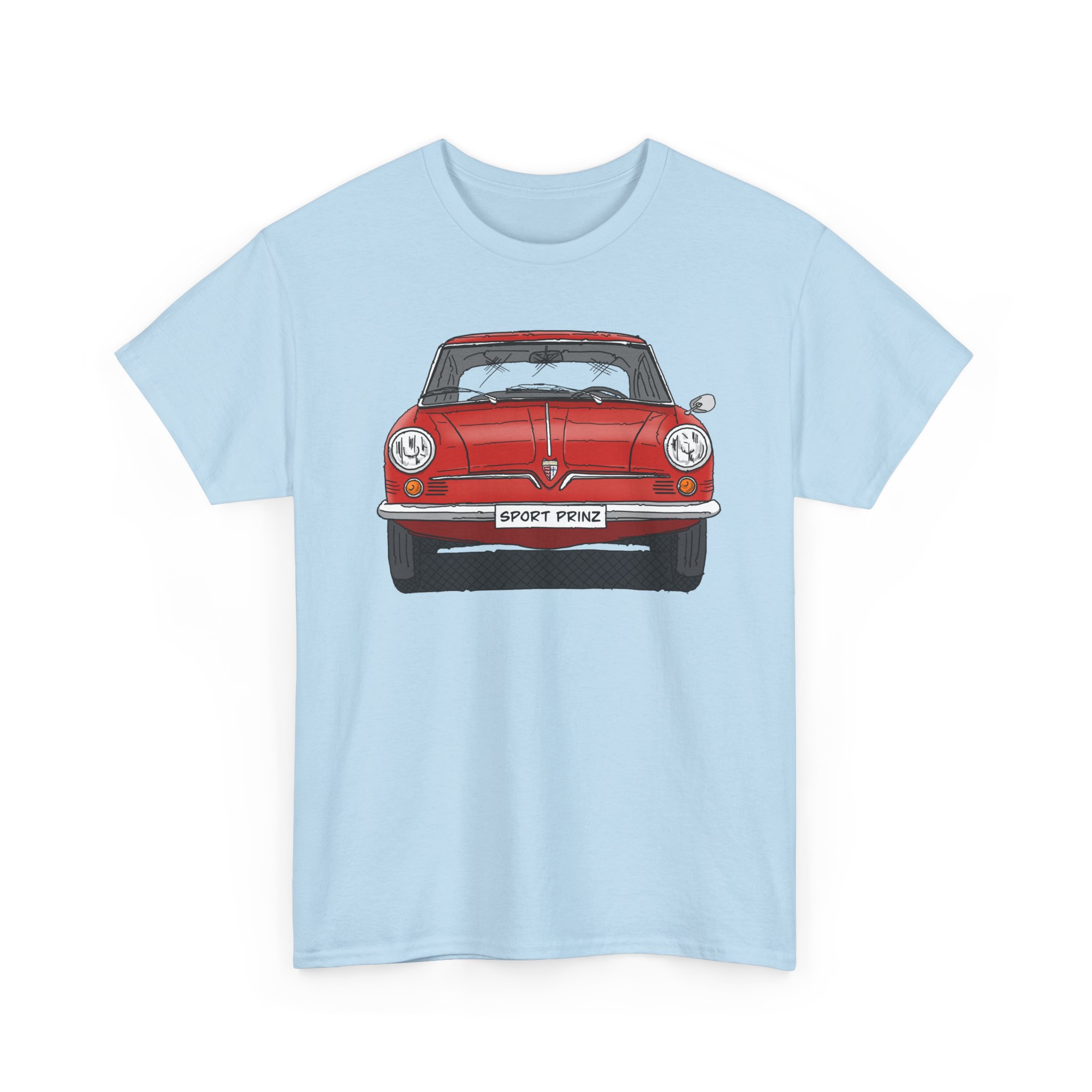 T-Shirt, NSU Sport Prinz, Strichzeichnung, Rot, mit Kennzeichen personalisierbar – Bild 19