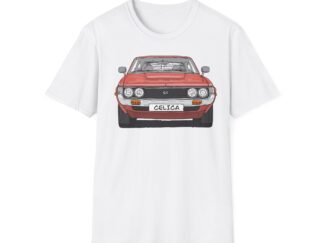 T-Shirt, Toyota Celica, Strichzeichnung, Rot, eigenes Kennzeichen möglich