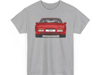 T-Shirt, Porsche 944, Strichzeichnung, Rot, eigenes Kennzeichen möglich