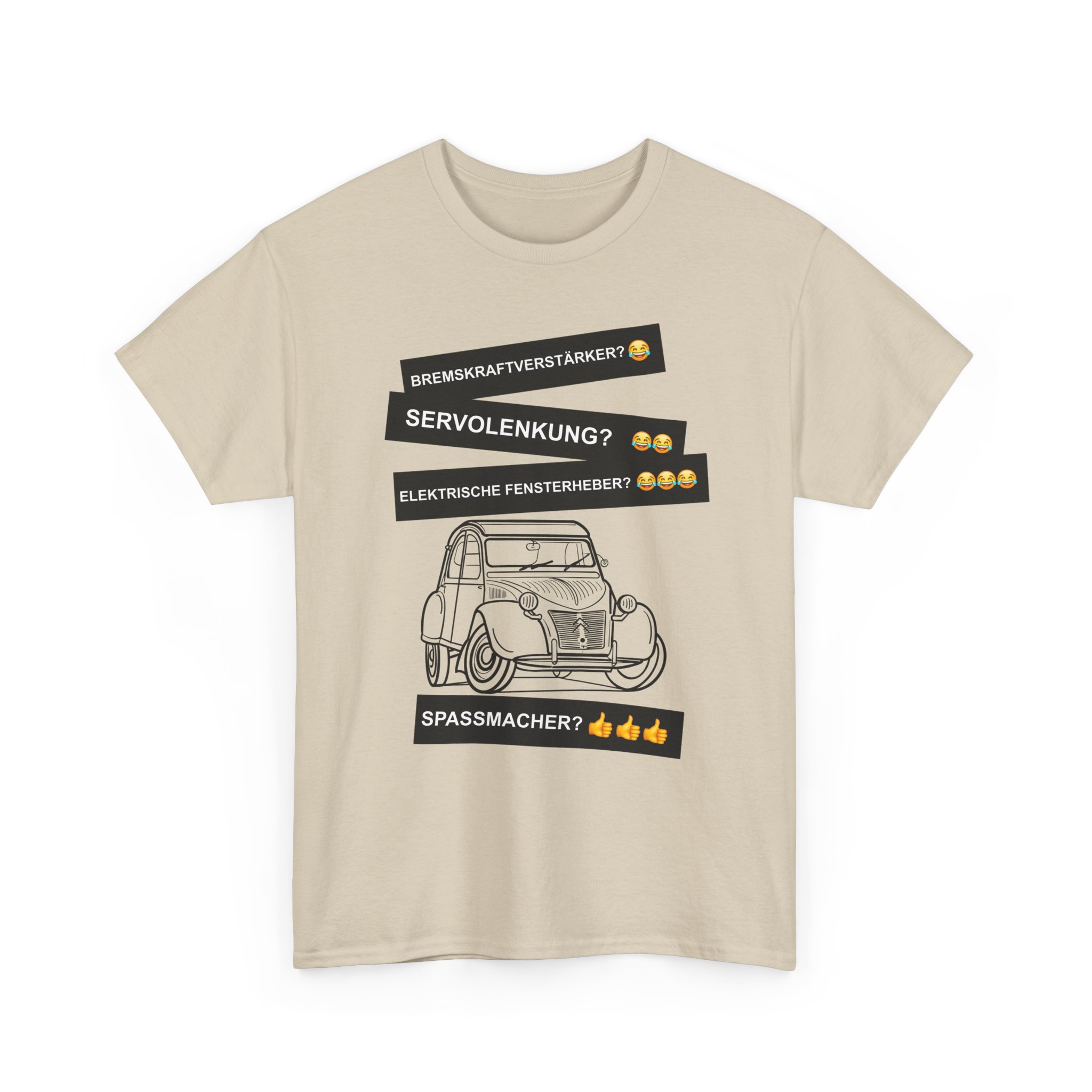 T-Shirt, Citroën 2CV, Ente, Schwarz, Deutscher Text, Spaßmacher – Bild 11